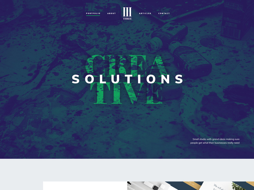 Agency landing page free PSD